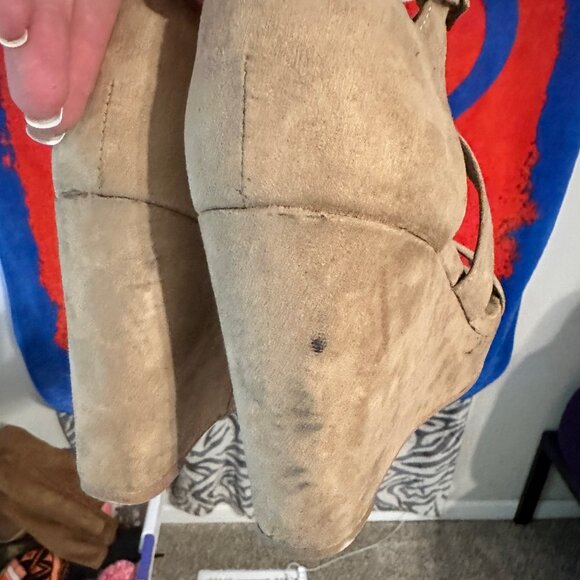 Torrid Beige Strap Wedges - Size 9 - Picture 3 of 3